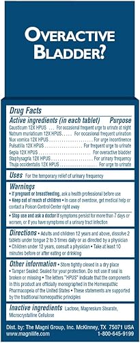 Miniatura 3 de MagniLife Alivio de la vejiga alivio de acción rápida para la vejiga hiperactiva ayuda a reducir la frecuencia de micción y prevención de fugas de
