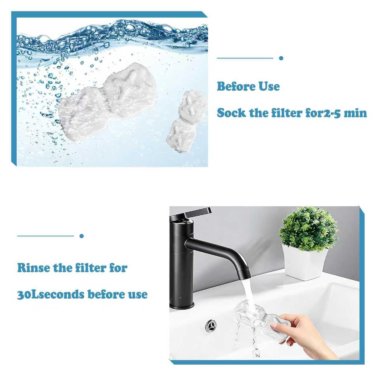 Filtro de fuente de agua para gatos, pantalla de repuesto de filtro de fuente de gato 32P para dispensador de agua de mascotas de acero inoxidable, 16 filtros de carbono y 16 filtros de espuma