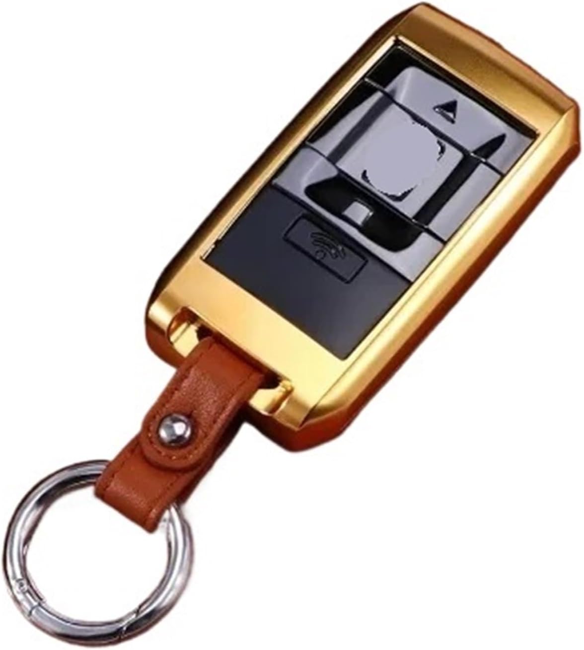 Car Key Case Compatible For Rolls Royce Aluminium Alloy Protect Cover Cullinan 18 Phantom 21 Ghost Car Key Shell/car Interior Accessories(Silver and gold)
