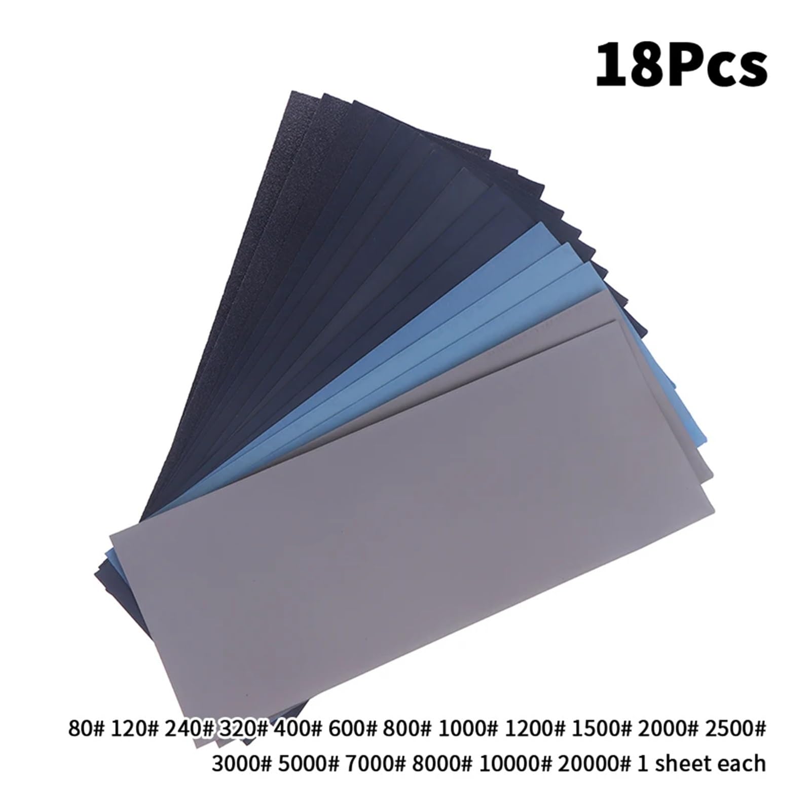 Nastri Abrasivi Set di carta vetrata impermeabile Carta Strumento abrasivo for levigatura ad acqua/a secco | Color6