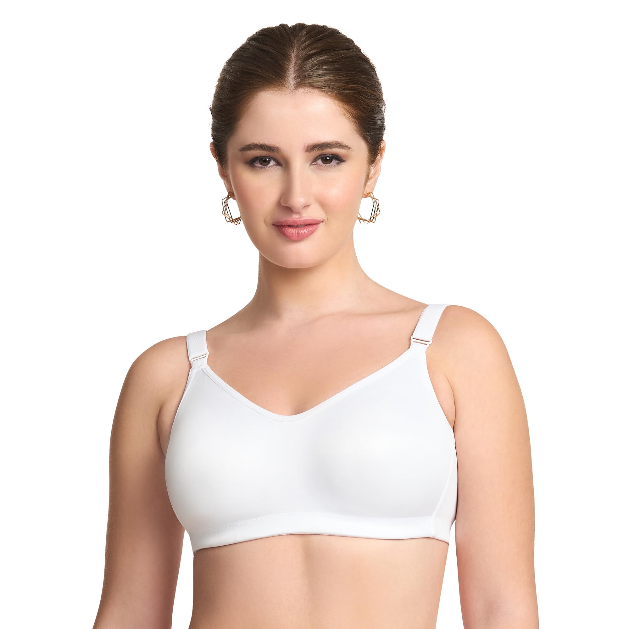 TRYLO Riza Superfit Women's Non-Wired Non-Padded Double Layer Premium Fabric Bra Available in D/E/F Cups Available in Rose Gold/Dove/Ebony/Sapphire and Ruby Red
