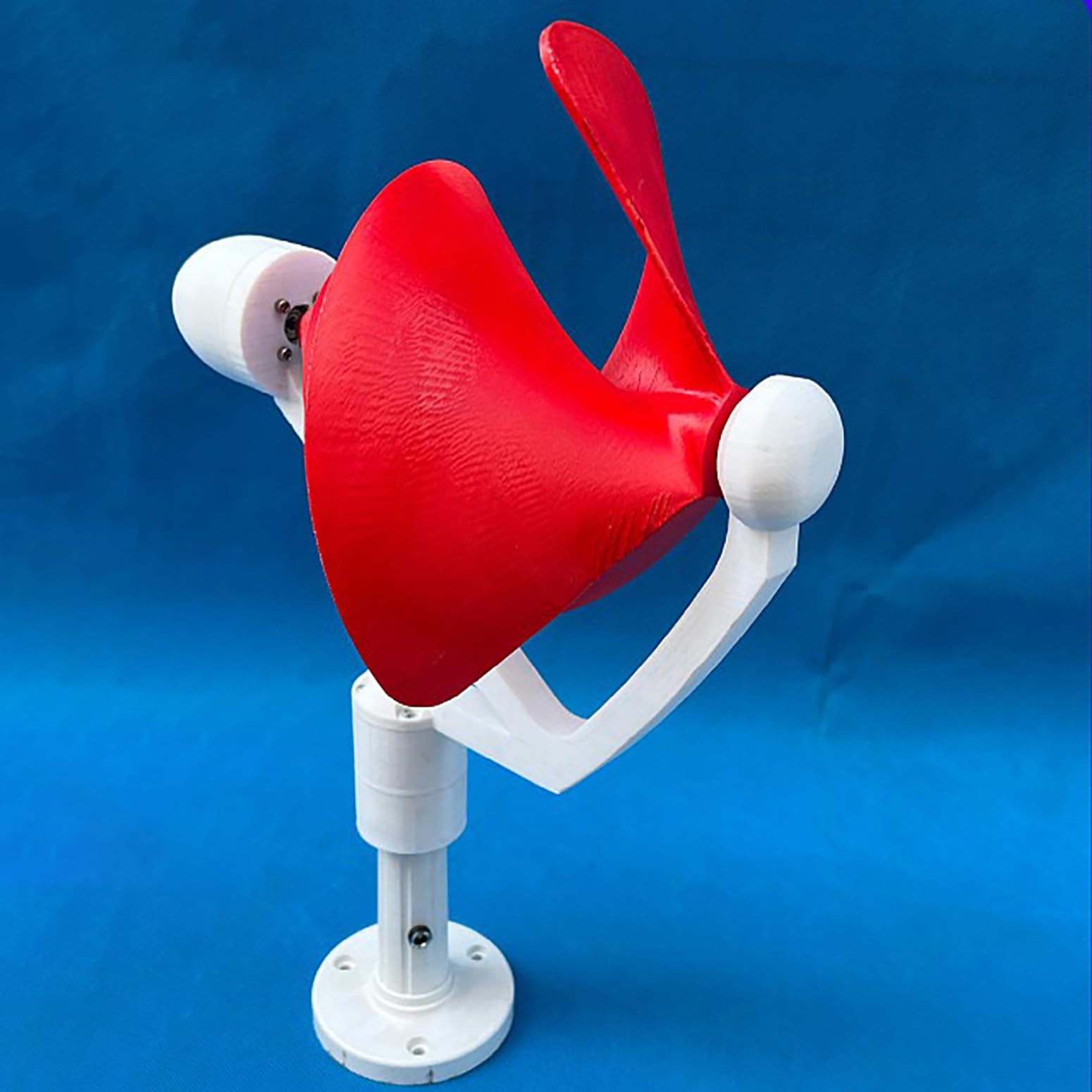 50W Aerogenerador De Hélice 12V Generador De Turbina Eólica con Bombilla, Mini Turbina Eólica Generador Trifásico De Imanes Permanentes para Iluminación, Enseñanza Y Experimentos,Rojo,50W