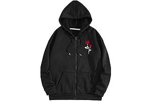 GORGLITTER Women's Black Butterfly Hoodie
