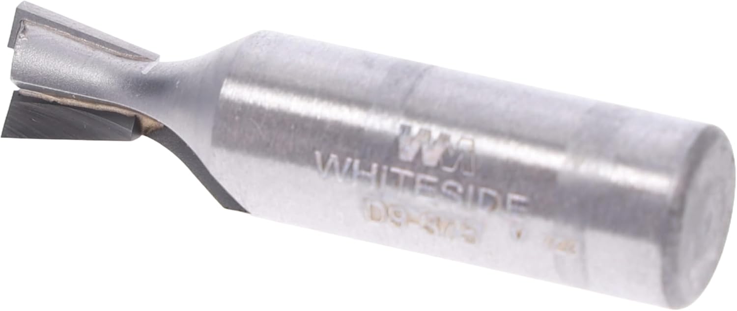 Whiteside Router Bits D9-375 Dovetail Bit with 3/8-Inch Large Diameter 3/8-Inch Cutting Diameter and 1/2-Inch Shank