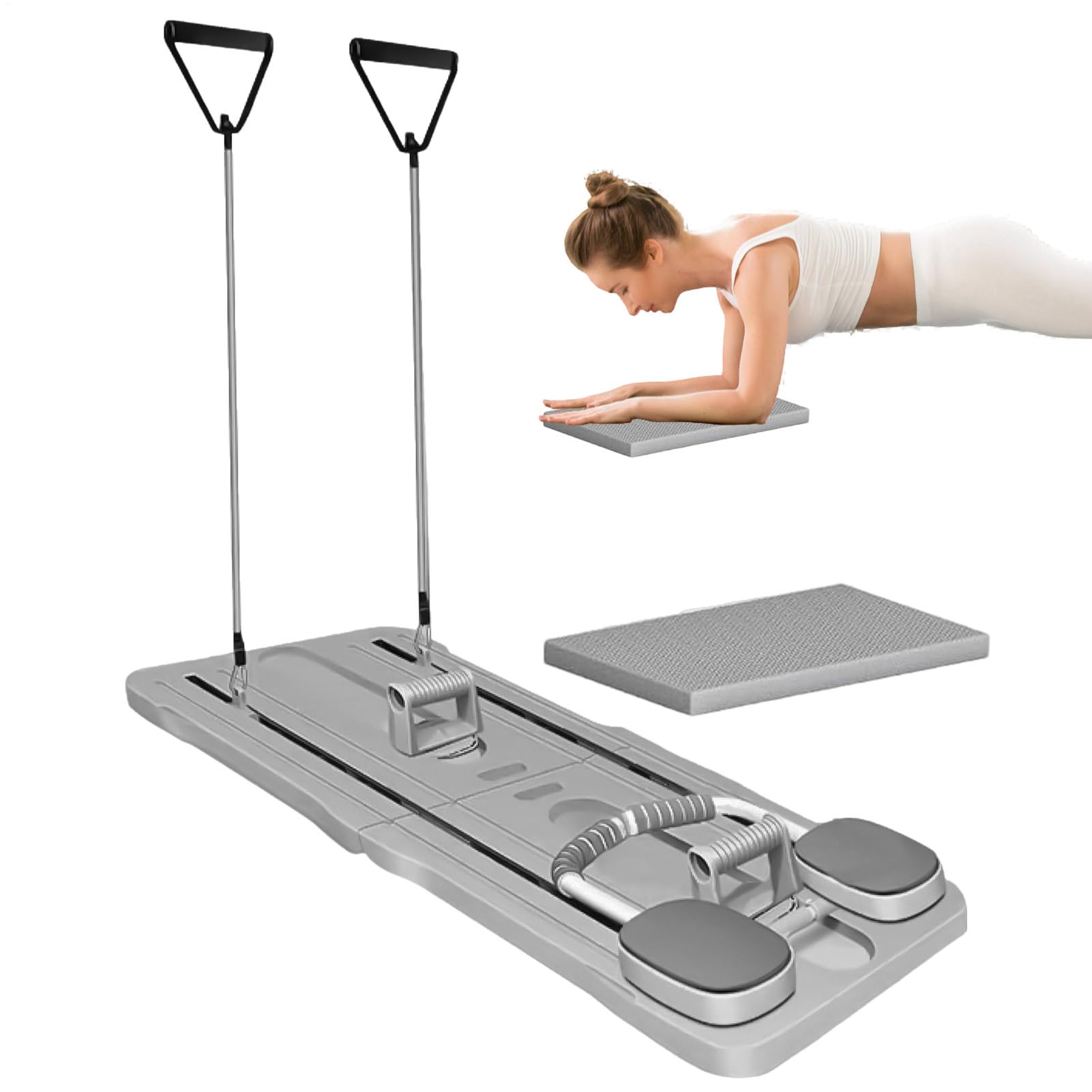 Deskorolka do fitnessu, treningu mięśni brzucha, Powiększona wyściółka łokci, stabilny rdzeń, trening do domu, na zewnątrz, do użytku wewnątrz i na zewnątrz, do balansowania pleców, dla mężczyzn i