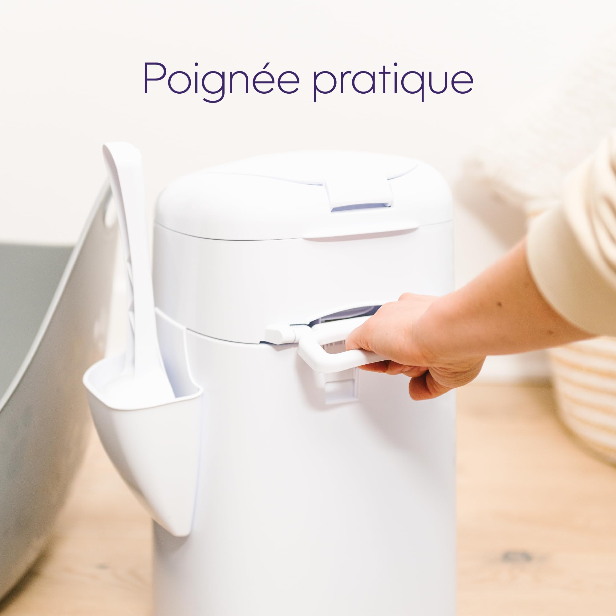 Litter Genie - Litter Locker Fashion - poubelle à litière anti odeurs pour chat. Entretien facile, pelle fournie. 1 recharge XL 3 mois incluse. Compacte et simple d'utilisation.