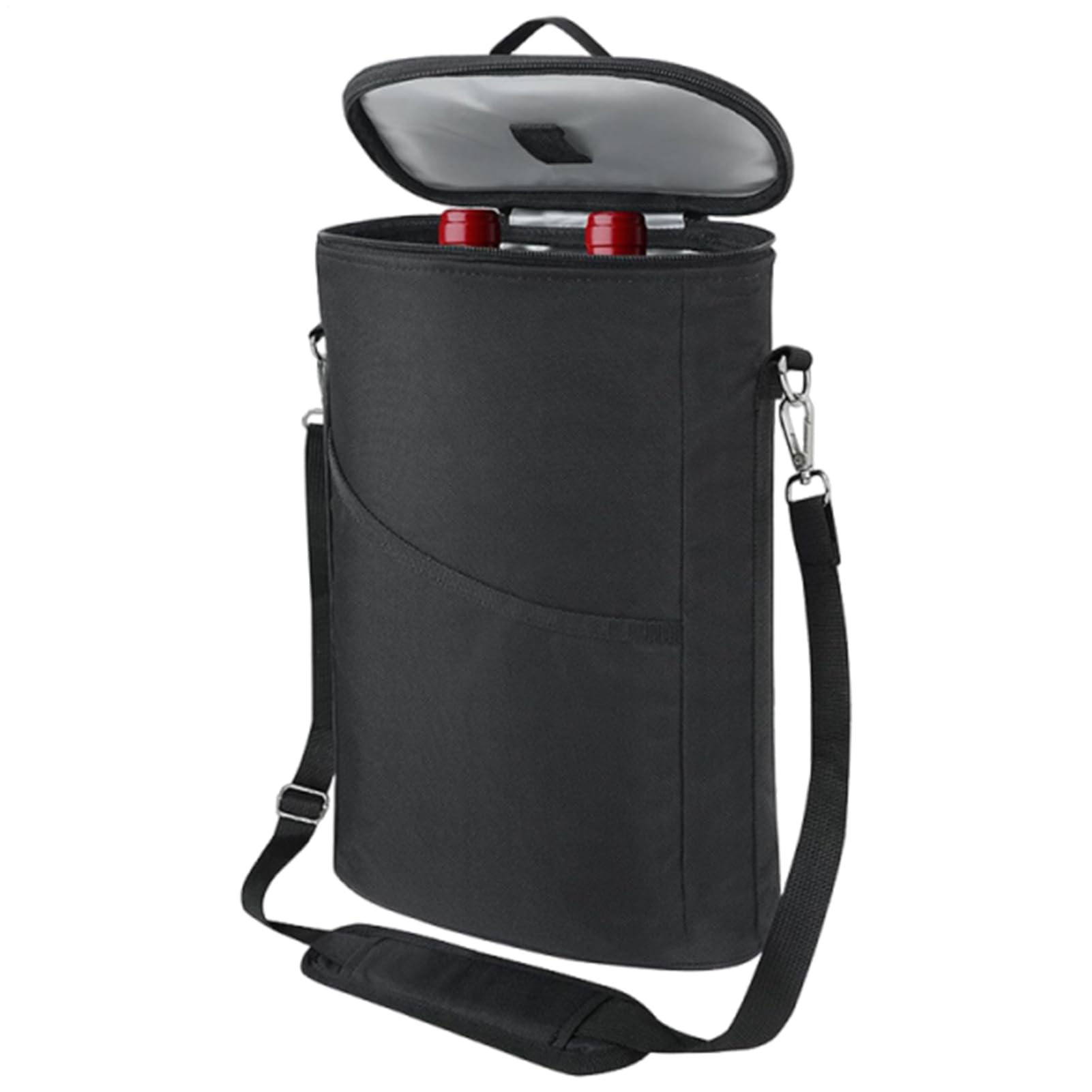 Bolsa isotérmica impermeable para 2 botellas con correa ajustable para viaje 8