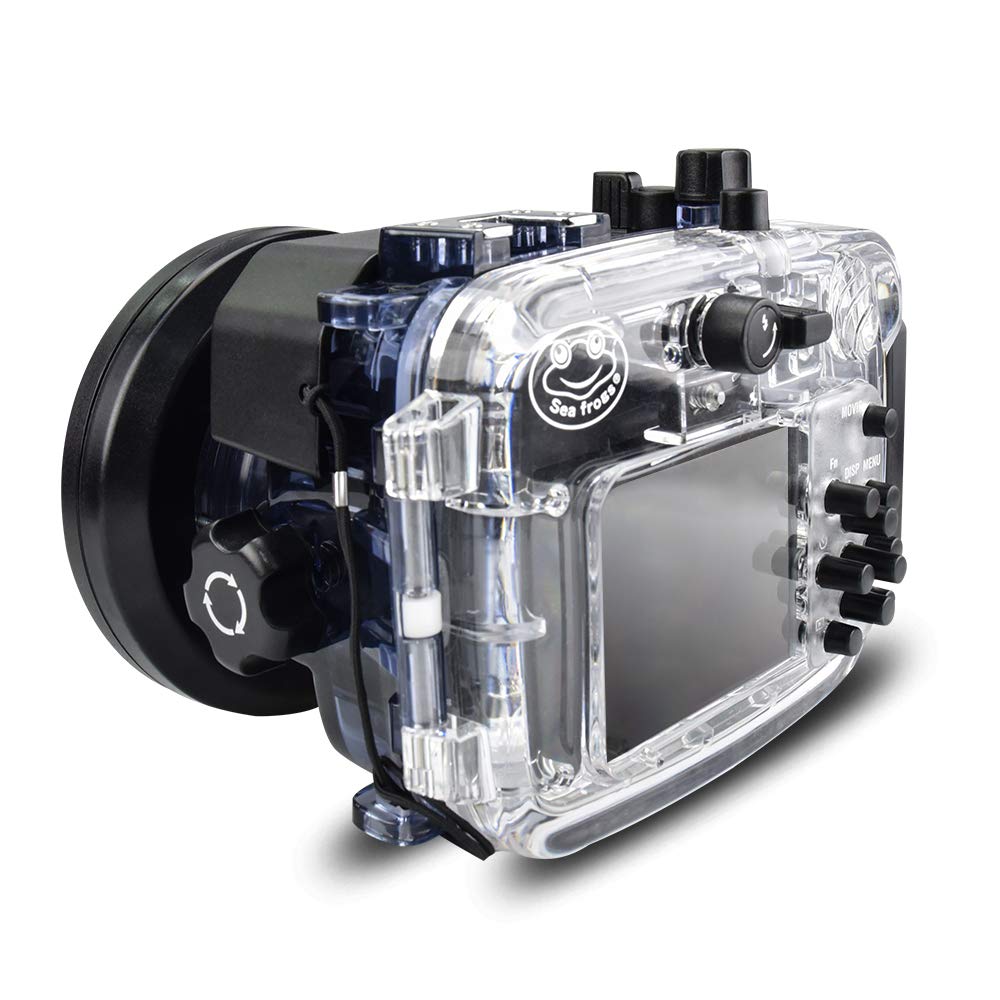 Seafrogs 60m/195ft Diving Camera Waterproof Housing Case for Sony RX100 VI M6 mark6, Protective Hard case for Underwater Photography Videography      Electronics