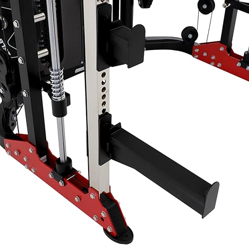 Miniatura 7 de Altas Strength 3058G Smith Machine - Gimnasio en casa con pilas dobles de peso de 220 libras, capacidad de 1,000 libras, jaula de alimentación todo