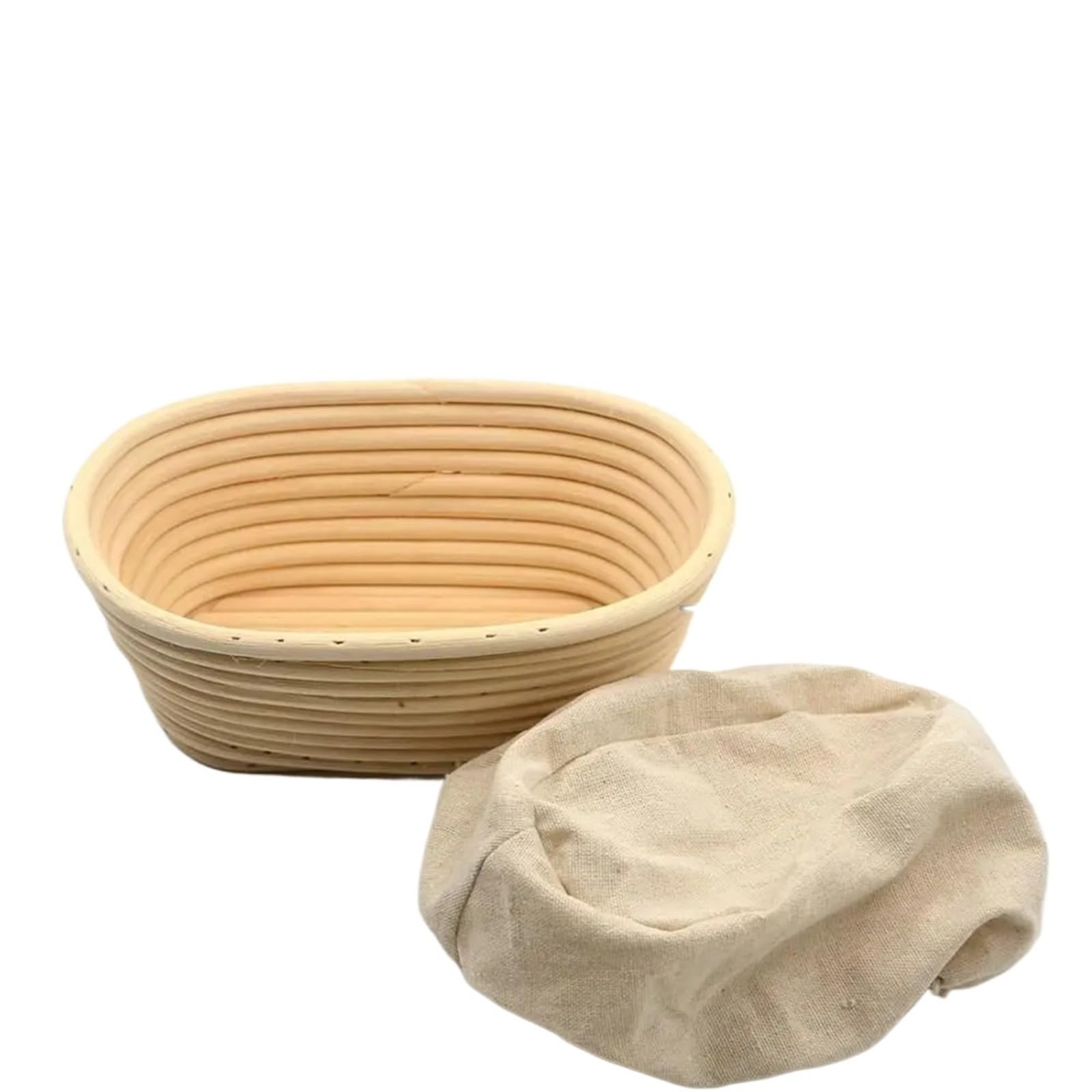 Cestino Per La Lievitazione Del Pane Cestini for la lievitazione dell'impasto del pane Cestino di vimini in rattan di fermentazione Rattan portatile Lievito naturale Pasta tessuta Cestini for la lievi