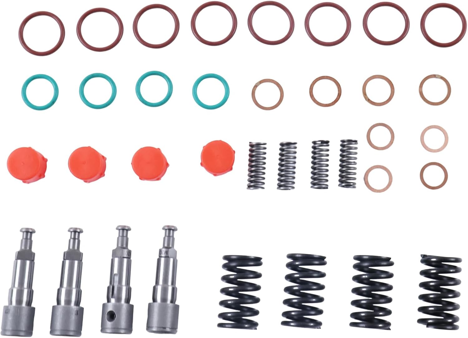 ZTUOAUMA Fuel Injection Pump Rebuild Kit Compatible With Kubota 4-Cylinder V Series Engine V1903 V2003 V2203 V2403 Mini Excavator KX161 KX121 and Bobcat Skid Steer Loaders