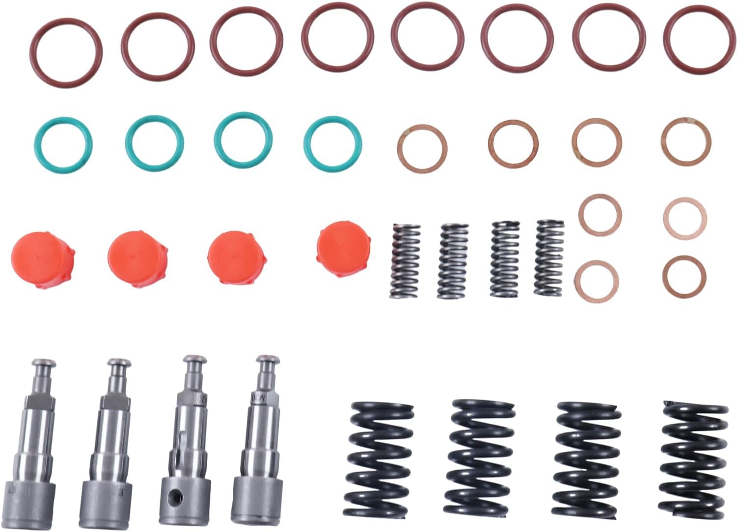 ZTUOAUMA Fuel Injection Pump Rebuild Kit Compatible With Kubota 4-Cylinder V Series Engine V1903 V2003 V2203 V2403 Mini Excavator KX161 KX121 and Bobcat Skid Steer Loaders