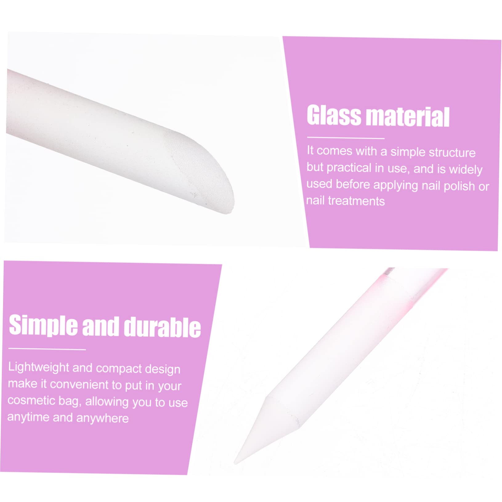 Beavorty 15stücke Teiliges Glas-nagelfeilen Doppelseitige Maniküre-werkzeuge Zur Nagelpflege Für -nail-art Leicht Zu Transportieren Unisex Für Hause Oder Unterwegs Transparent