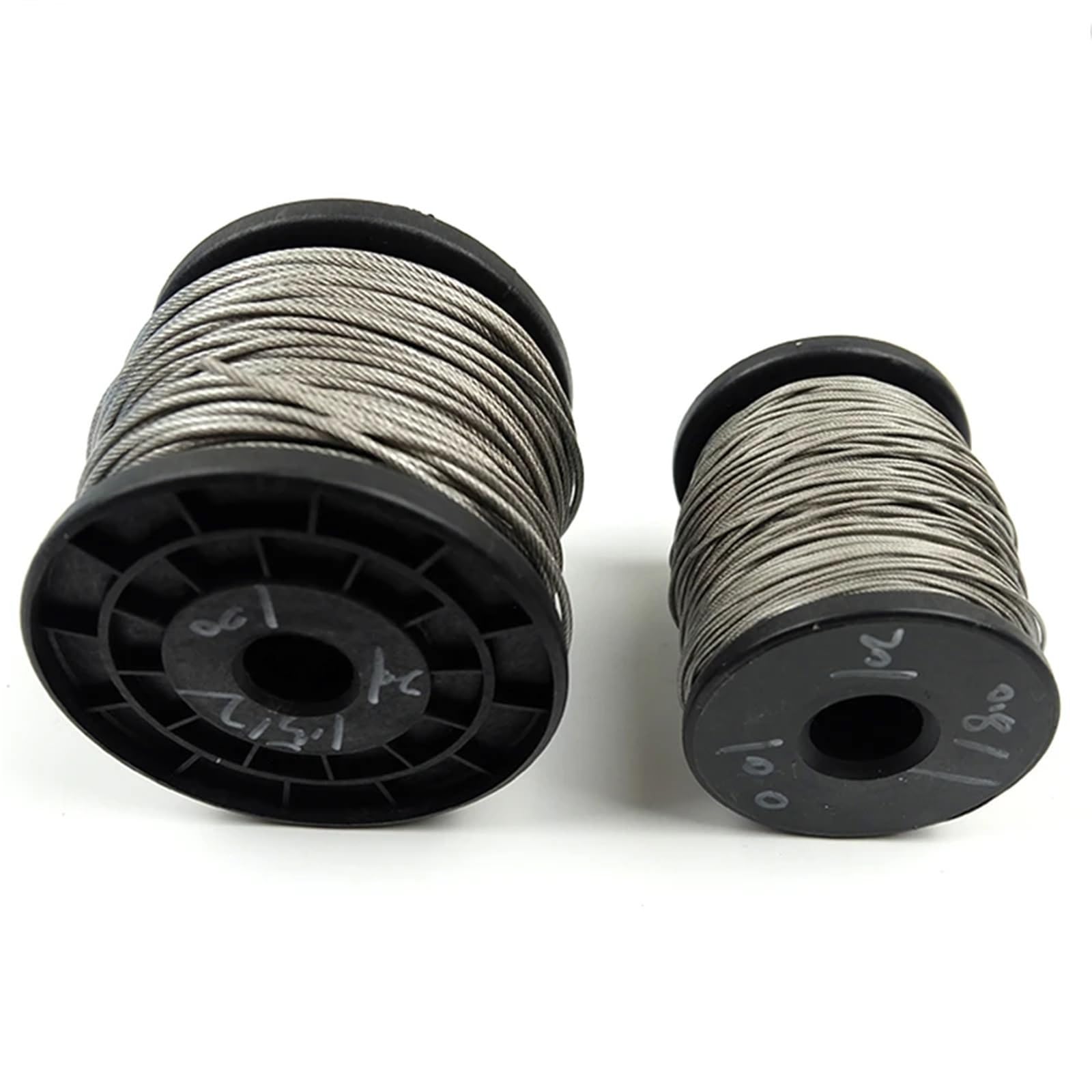 50,0 m Stahl PVC beschichtet Flexibles Drahtseil weiches Kabel transparente Edelstahl-Wäscheleine