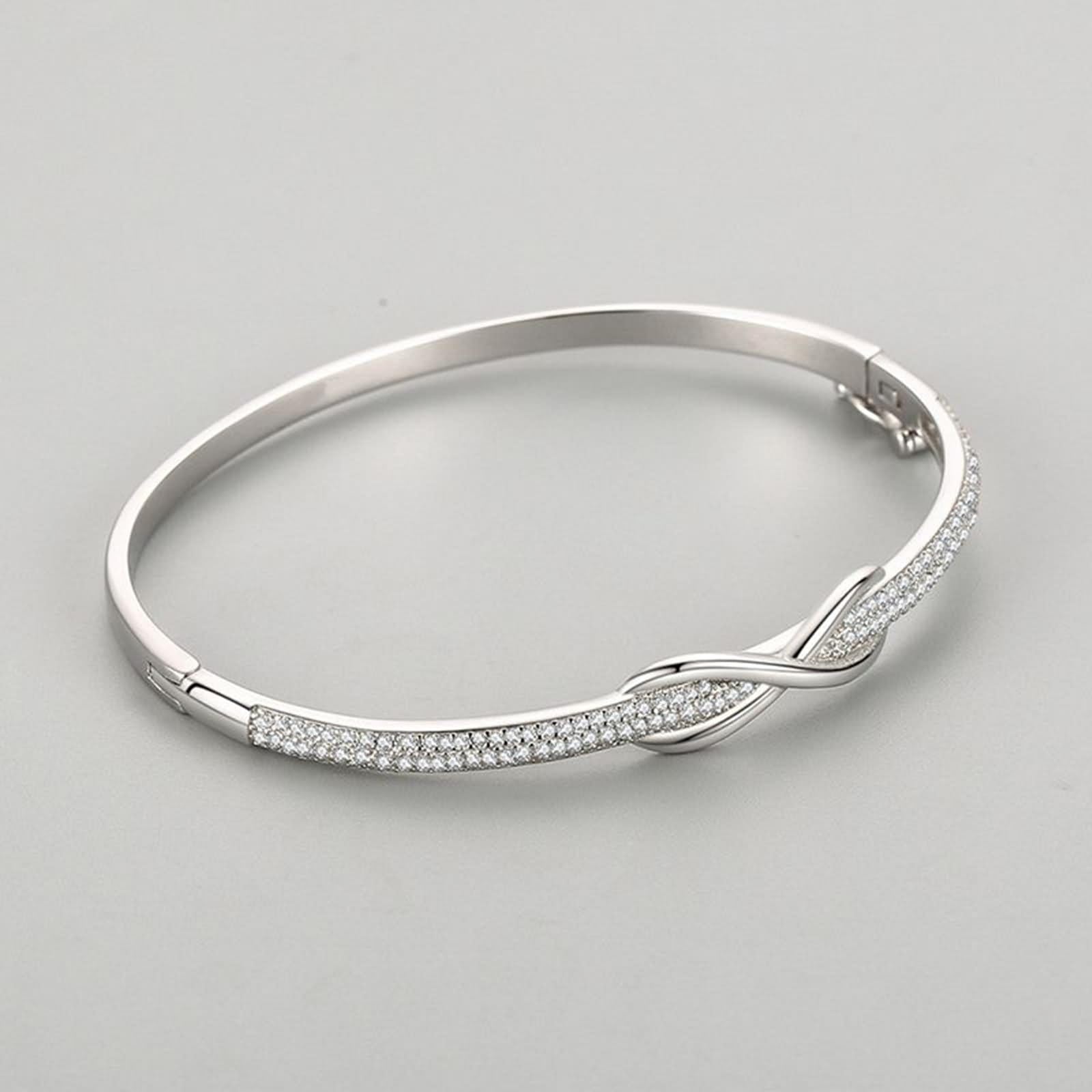 Pulseras para mujer, madre e hija, pulsera infinito con moissanita, regalos para mujeres