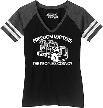 Amazon Com Comical Shirt Ladies Freedom Matters The Peoples Convoy Game V Neck Tee Ropa Zapatos Y Joyeria