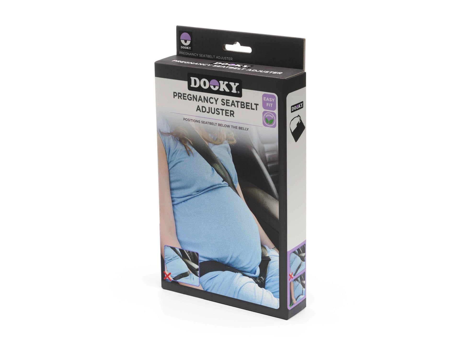 Adaptador de cinturón de seguridad para embarazadas Dooky para coche (coloca el cinturón pélvico debajo del vientre, más comodidad y seguridad, universal)