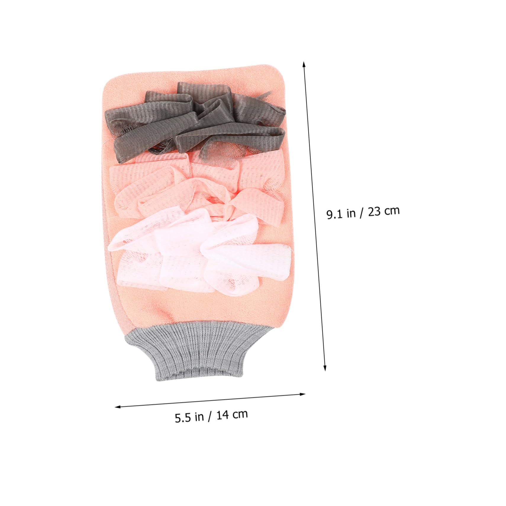 VICASKY 1Set Double Sided Bathing Gloves Body Scrubber Shower Sponge for Easy Exfoliation Cloth Inner Bubble Net Design for Daily Bathing Skin Care