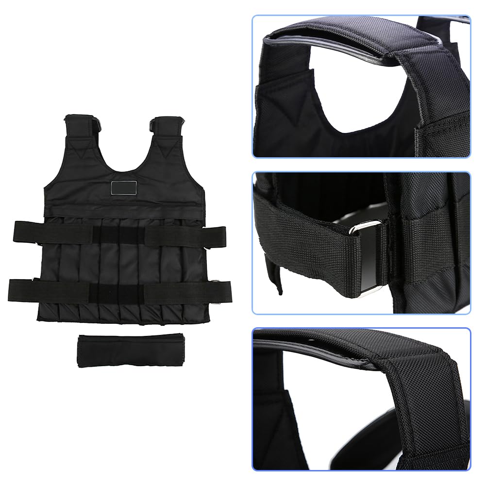 Joyzan Veste Lestée Réglable Sans Sable Ni Plaques D'acier, Charge Maximale 20 Kg Gilet Lesté équipement D'entraînement Pour Hommes Femmes Force Jogging, Course, Entraînement, Marche