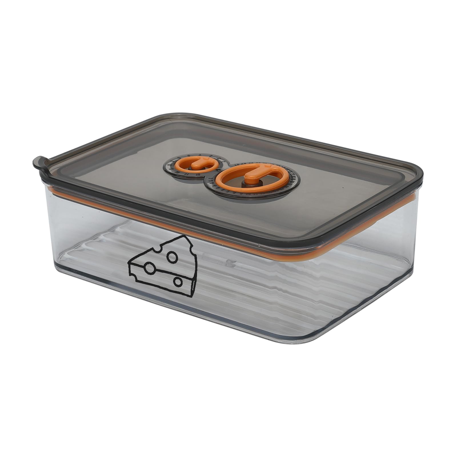 Gzsekken Cheese Storage for Fridge, Clear Cheese Box with Airtight Lid and Time Recording, 1.25L Plastic Fridge Storage Containers for Fresh Dairy, Chunks & Slices, Fresh Food Keeper, BPA-Free(Grey)