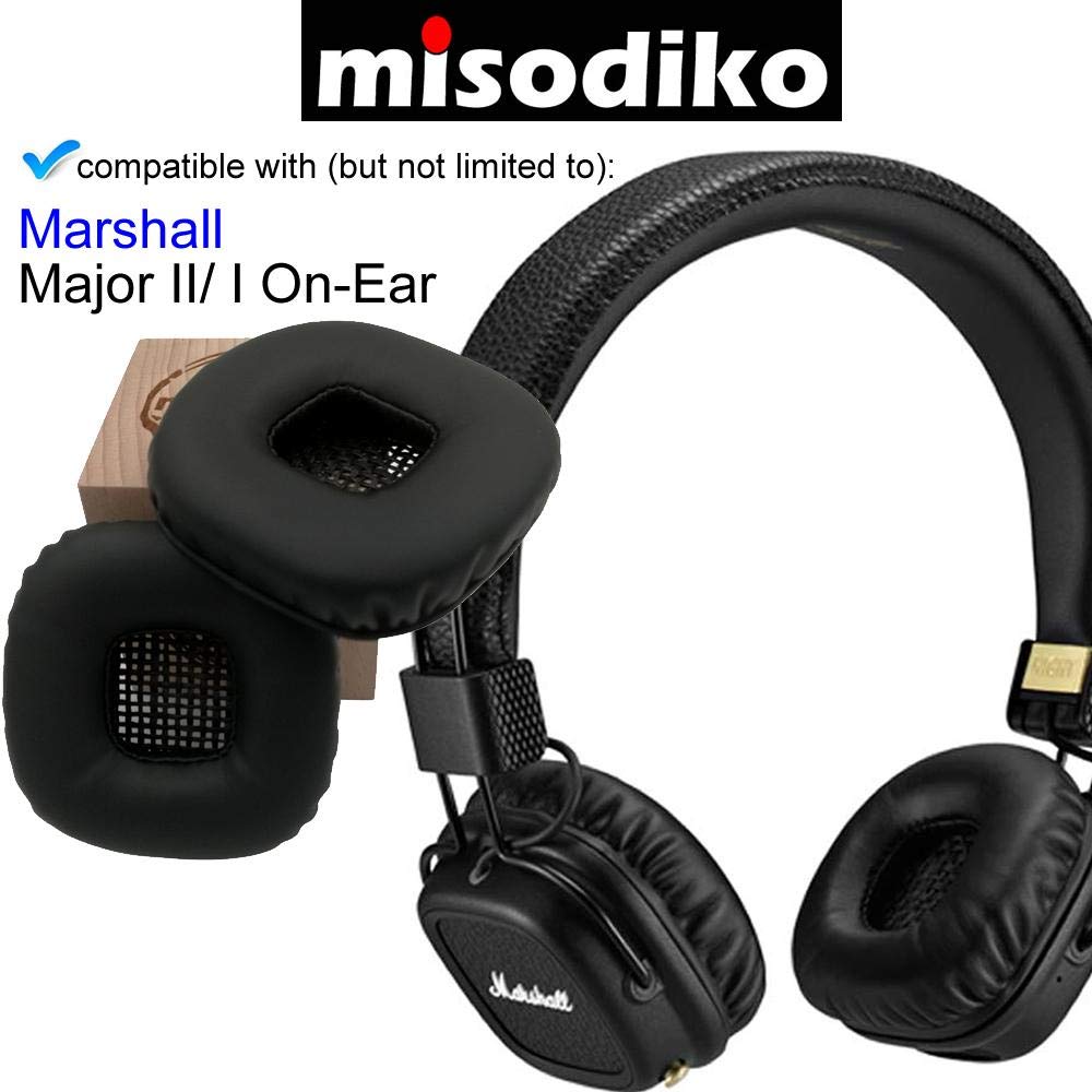 Coussinets Oreille Replacement Marshall Major I & II - Cuir PU Et Mousse Mémoire - Confort Optimal