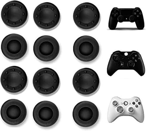 vizgiz 12unidades Universal Thumbstick PS4fundas de pulgar agarre de Stick analógico driver de joystick Cap Silicona Goma de precisión para PS4Xbox