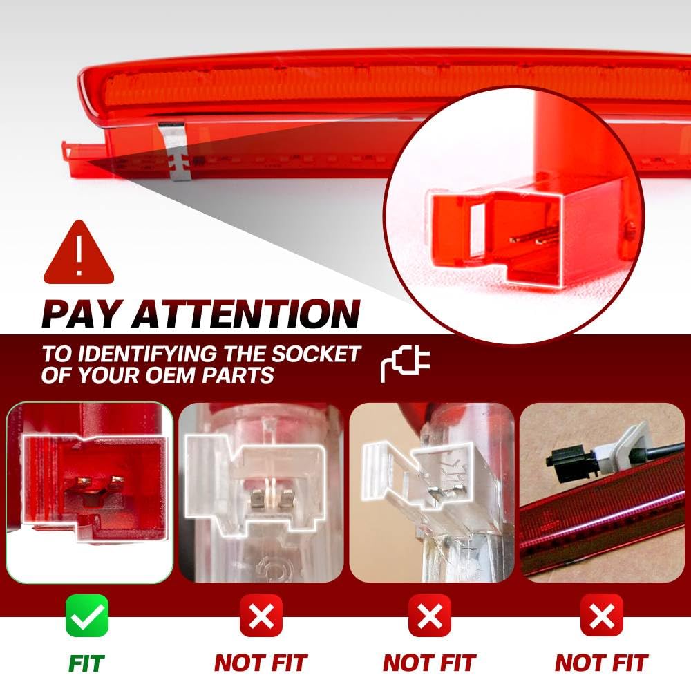 Terzo Stop Posteriore Centro Alto Mount Luce Aggiuntiva Terza Luce Stop Freno LED Seat Ibiza 6J 6P Leon MK2 OEM #: 6J0945097A 6J0945097B