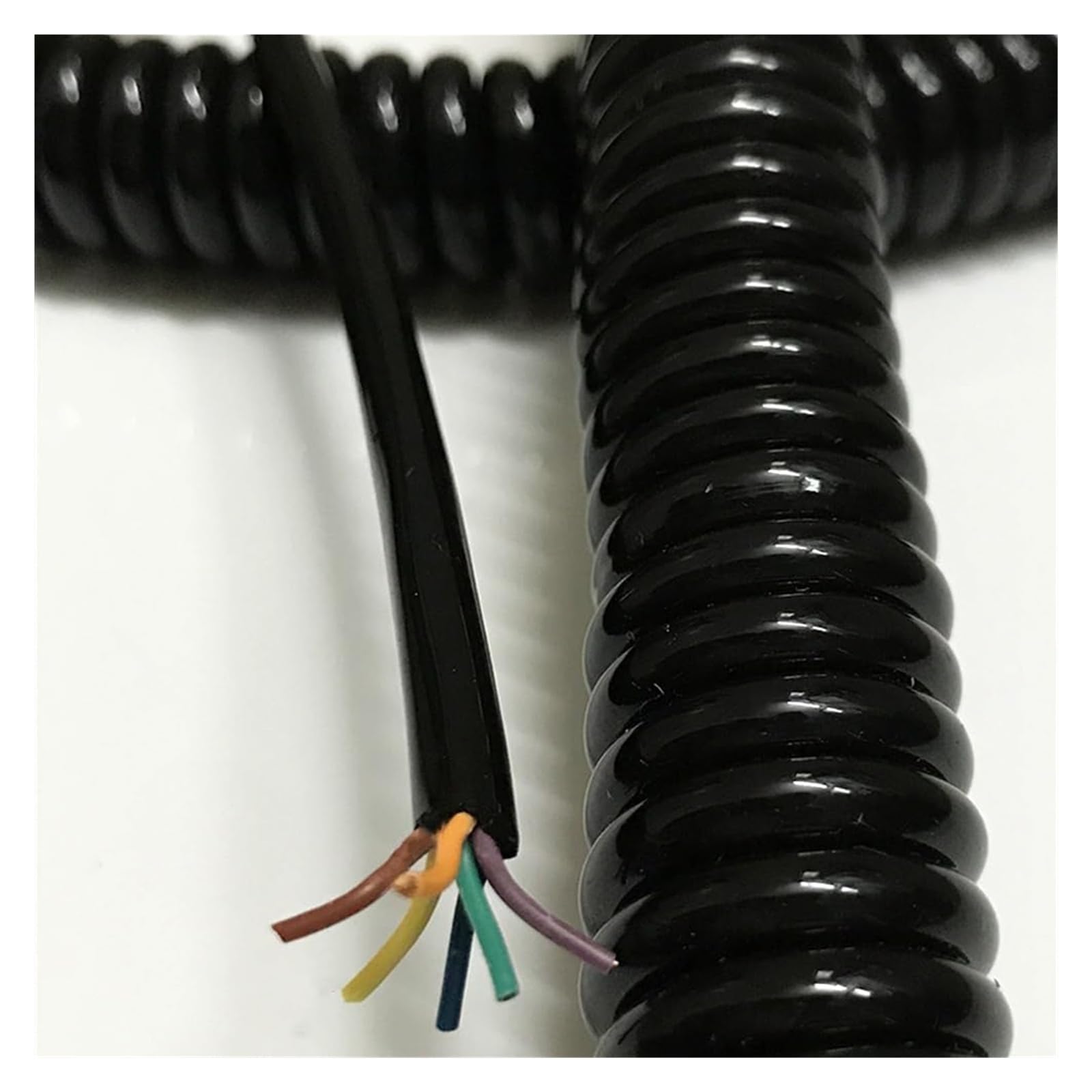 Cavo telefonico Cavo di Rete Flessibile a Spirale, Cavo di Rete a Spirale a 6 conduttori da 0,2 mm2, Cavo Dati a Spirale, allungabile da 1 a 3 Metri(Stretch 3 Meter)