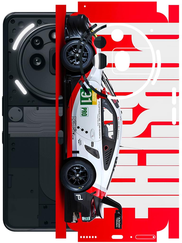 atodds full body skin wrap for nothing phone 3a pro - porch-red | premium back screen guard protector, precision-cut skin sticker with scratchproof matte finish, peels off with zero residue