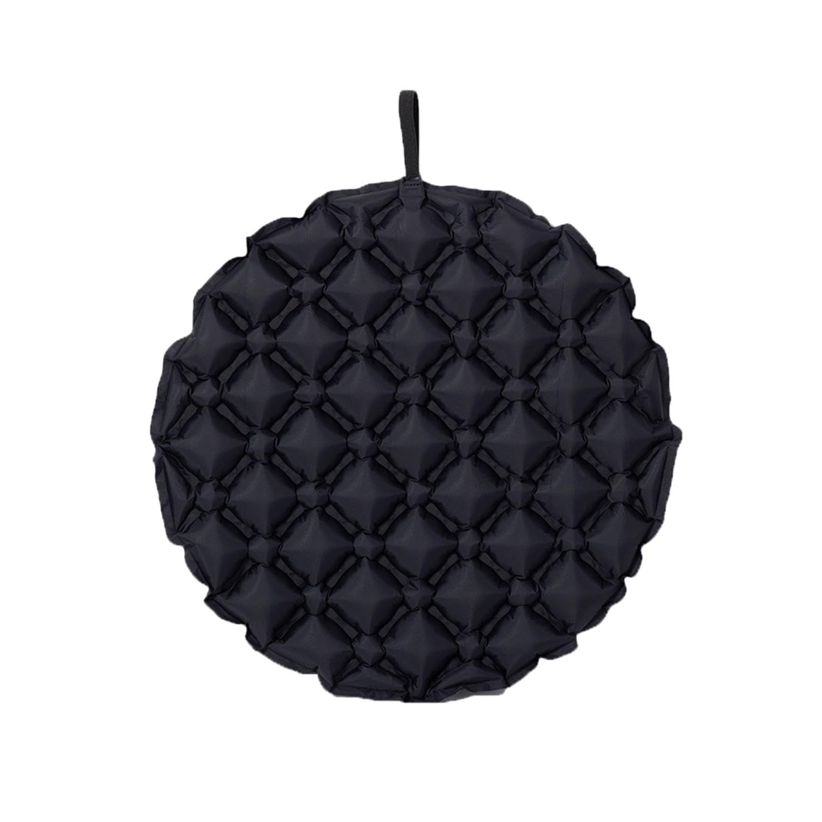 ZOOMELLA Inflatable Seat Cushion Round Pad Foldable for Sporting Events Travel Hiking Black