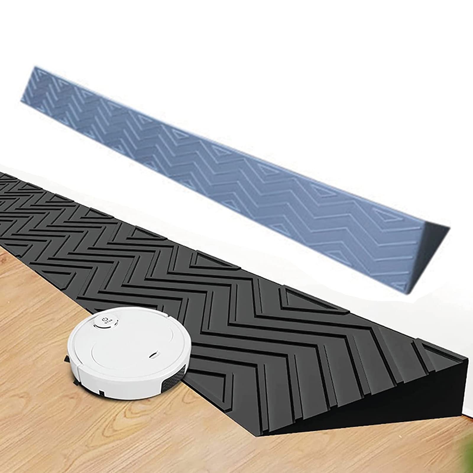 Grigio,100x10x4cm, Rampa per marciapiedi,Rampa di Soglia Portatile Rampe per Disabili per Scalini Altezza 1 A 6,5 Cm Rampa per Sedia a Rotelle Antiscivolo Rampa Spazzatrice Interni