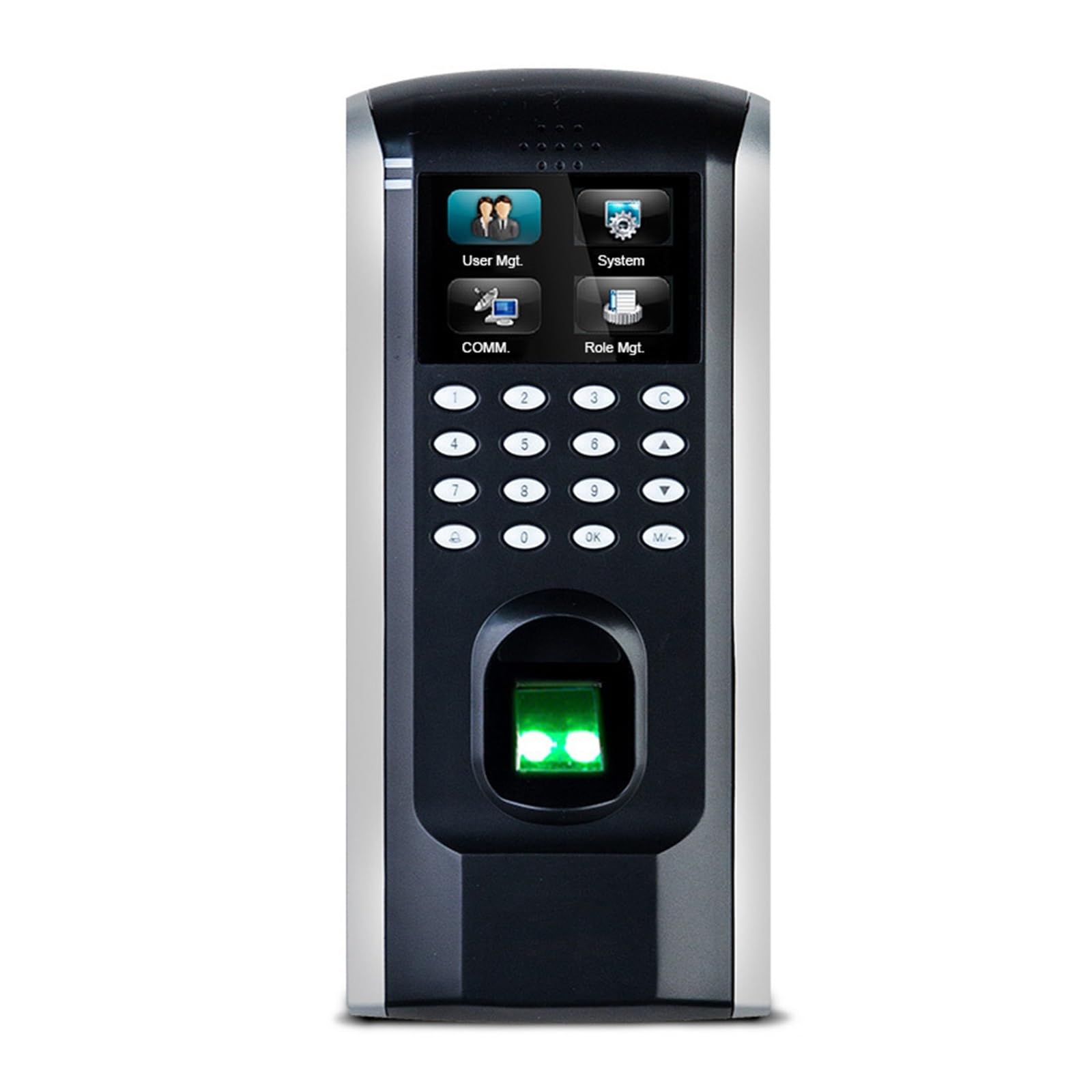 Máquina de Fichaje, SF200 Control de Acceso biométrico de Huellas Dactilares y Tiempo de Asistencia Pantalla a Color TFT de 2 Pulgadas TCP/IP de Control de Acceso de Puerta(SF200-ID)