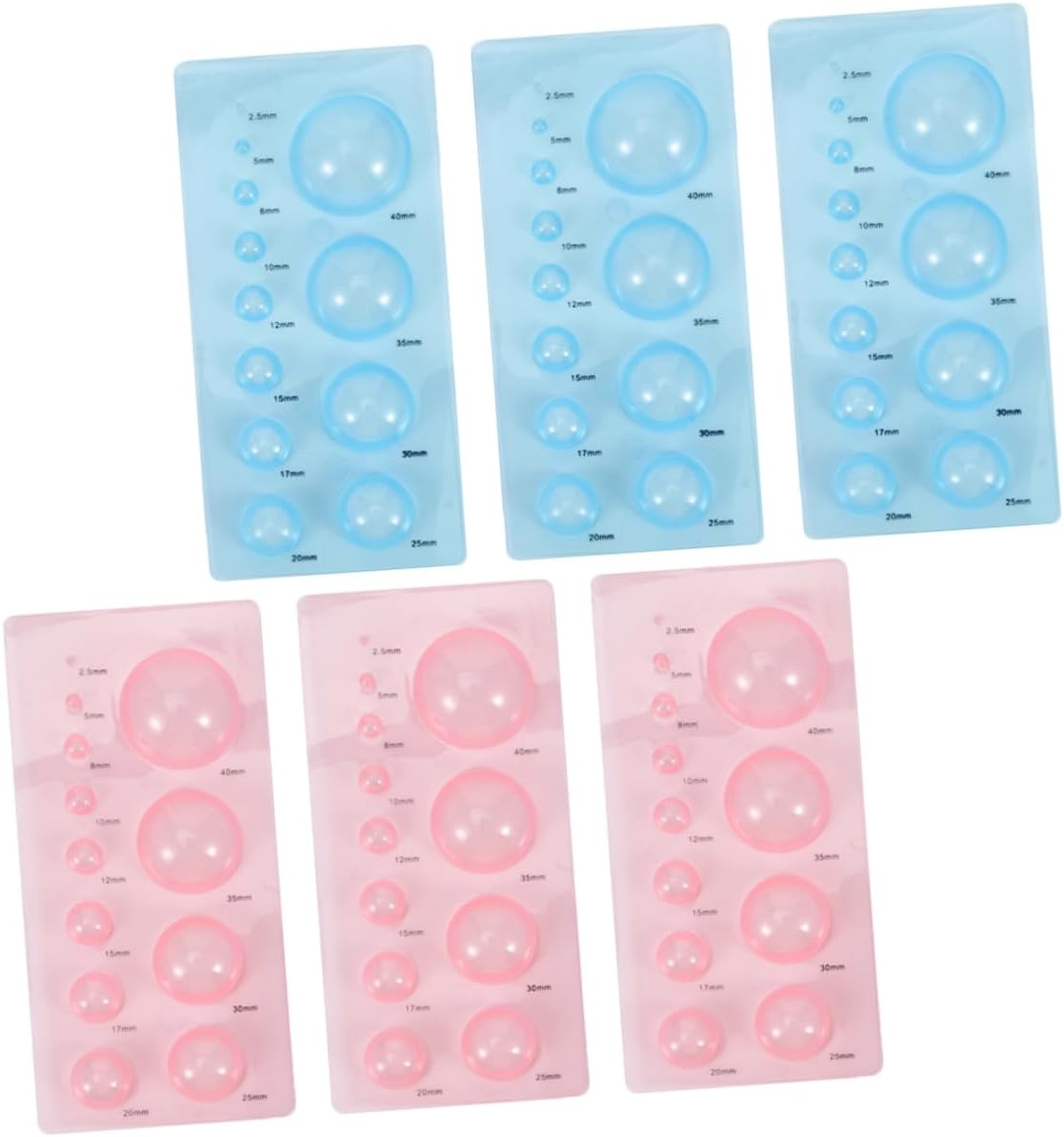 UTHCLO 6pcs Stereoscopic Paper Quilling Mould for DIY Crafts Material Paper Rolling Tool for Home Quilling Projects Includes Blue and Red Moulds for Easy Crafting