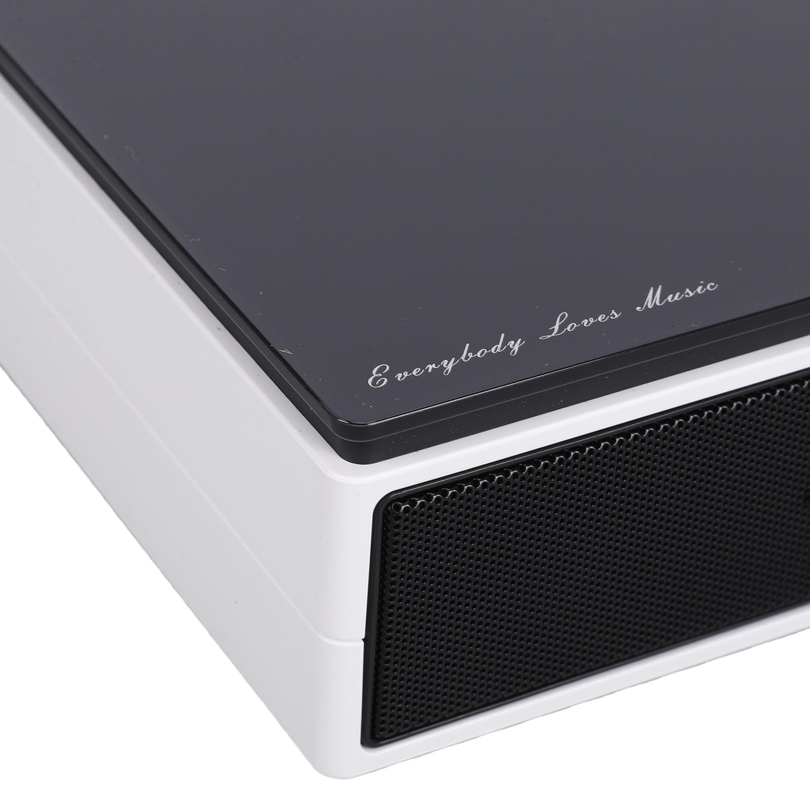 Reproductor de CD Inalámbrico de Escritorio Altavoz Bluetooth con Control Remoto, Sonido Claro para Reuniones, Reproducción de 4 Horas (Blanca)