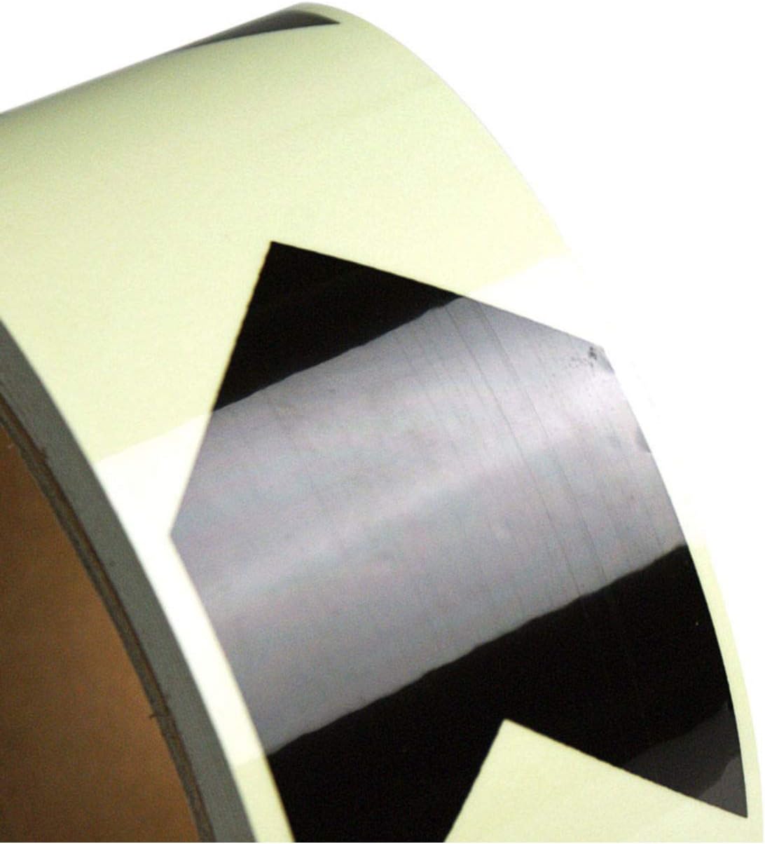 FindTape Glow in the Dark Directional Marking Tape (GLW-DMT): 2 in. x 33 ft. (Luminescent Lime Black Arrow)