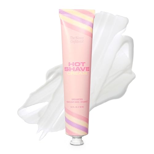 The Skinny Confidential Crema de afeitado caliente, crema de afeitar facial para mujer para dermatología y afeitado para eliminar el vello y pelusa