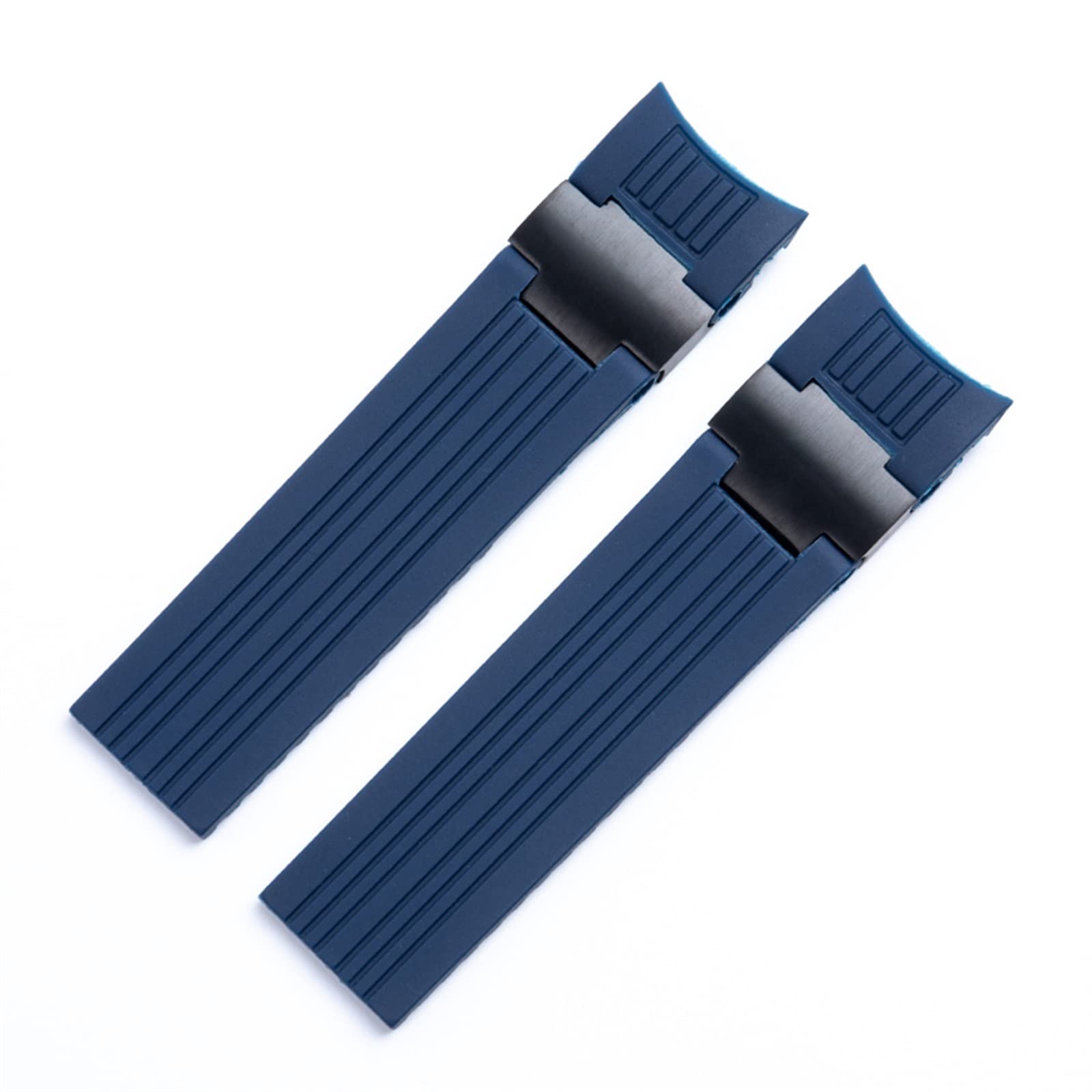22x20mm DIVER e MARINE Impermeabile Morbido Silicone Cinturino Cinturino Orologio Da Polso Cinturino Per Cinturino Pieghevole Fibbia