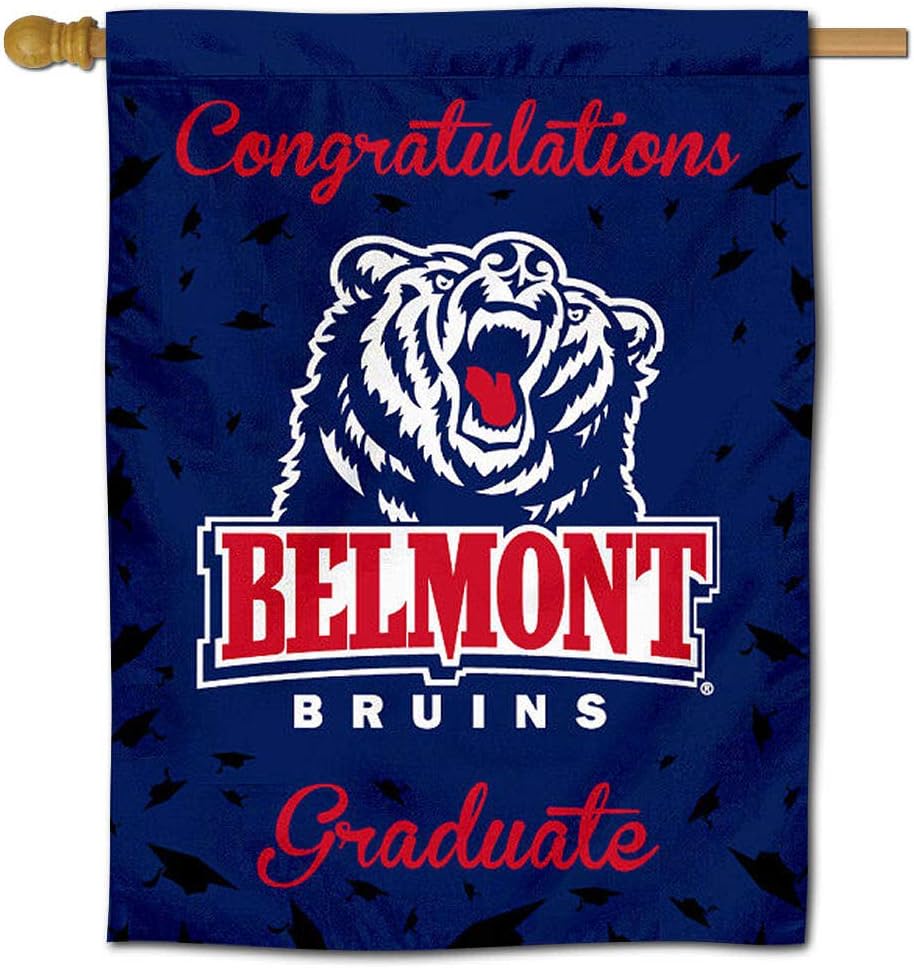 Belmont Bruins College Graduation Gift Banner Flag