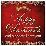 Premium Weihnachtskarten mit Umschlag Set, 10 Stück – Peaceful, 10 Nostalgie Weihnachtskarten für Weihnachten mit Umschlägen, Weihnachtsgruß auf der Innenseite in Englisch, Just Cards Direct