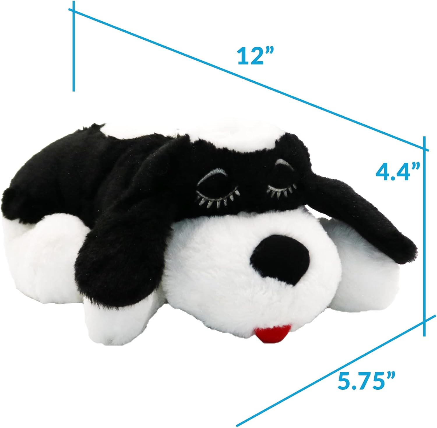 Snuggle Puppy Plus Dog Toys with 3 Heat Packs & New Motion Activated RealFeel Heartbeat. Puppy Toys for Anxiety Relief, Calming Aid, and Dog Comfort Toy for Behavioral Training (Black & White) 8 61gLTVI nOL. AC SL1500