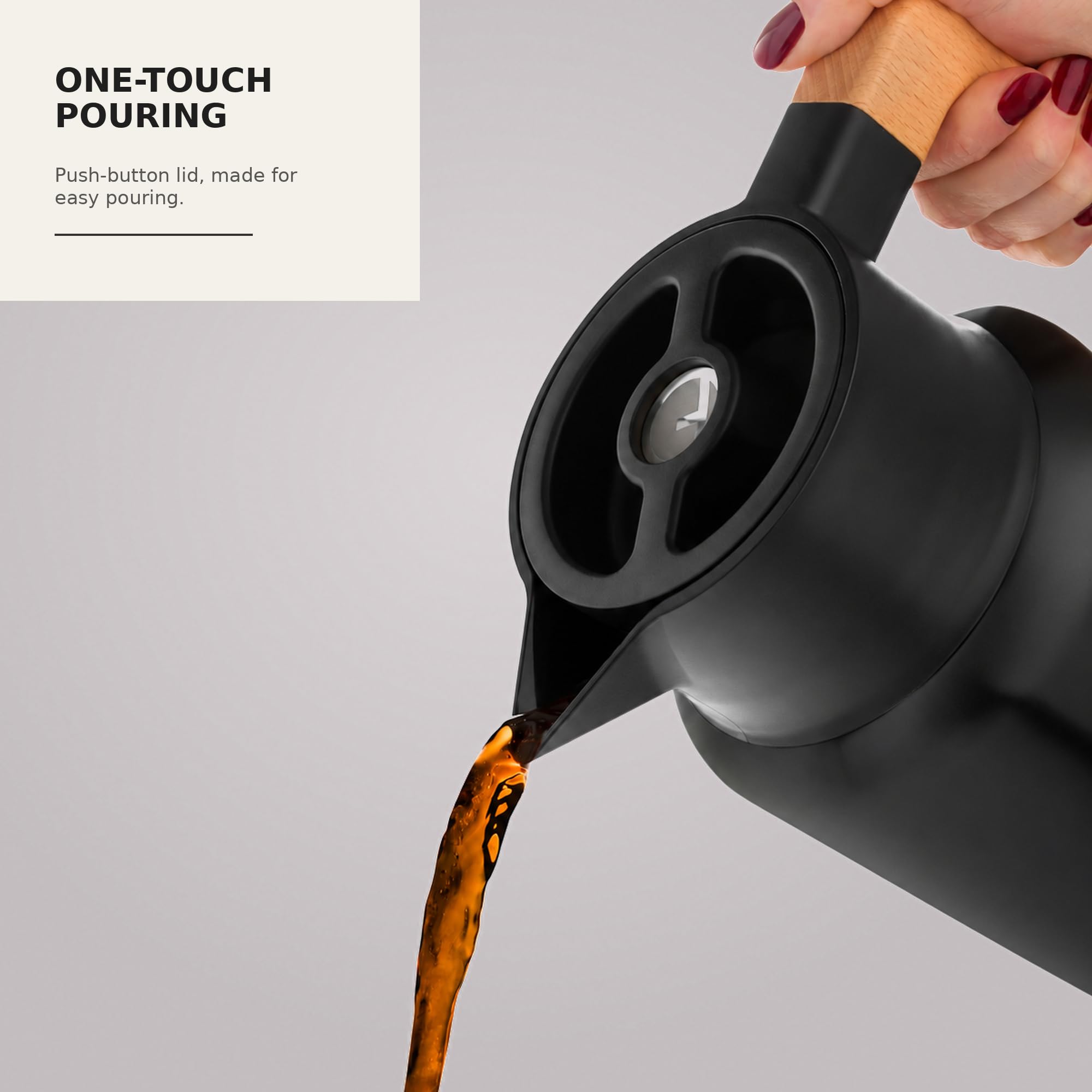 Stainless Steel Thermal Coffee Carafe - Keeps Coffee Hot! -8