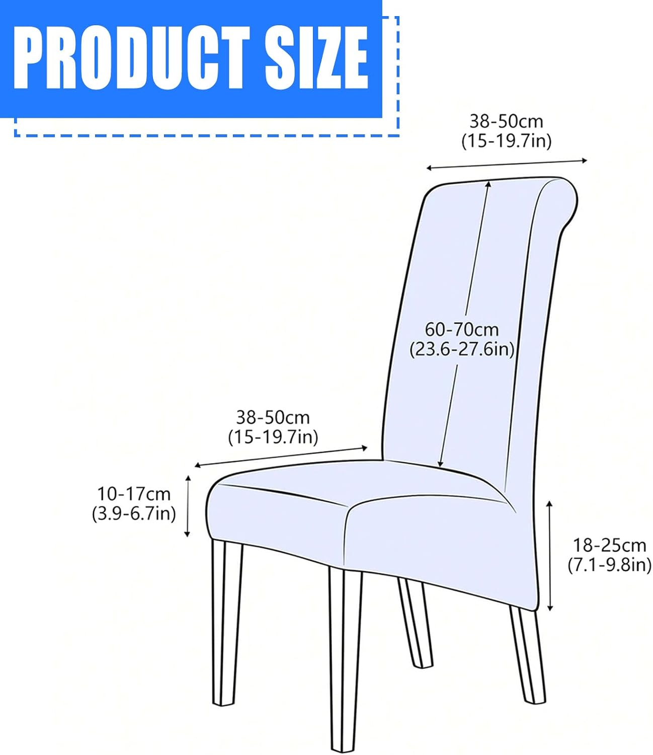 Thicken Plushes Dining Chair Covers Velvets Stretch Chair Seats Slipcovers Soft Warm Chairs Covers for Kitchen Living Room High Back Slipcover