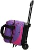 Pyramid Path Pro Deluxe Single Roller Bowling Bag With Separate Shoe Compartment (Up To US Mens Size 11), 2 Large Accessory Pockets, Padded Foam Ball Insert, Lifting Handles and Locking Square Handle