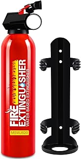 Fire Extinguishers with Mount Bracket - 1 Pack Small Portable Fire Extinguisher for Home, Kitchen, Car, Boat, RV, Vehicle - 620ml Water-Based Fire Extinguisher for Class A, B, C, K Fire