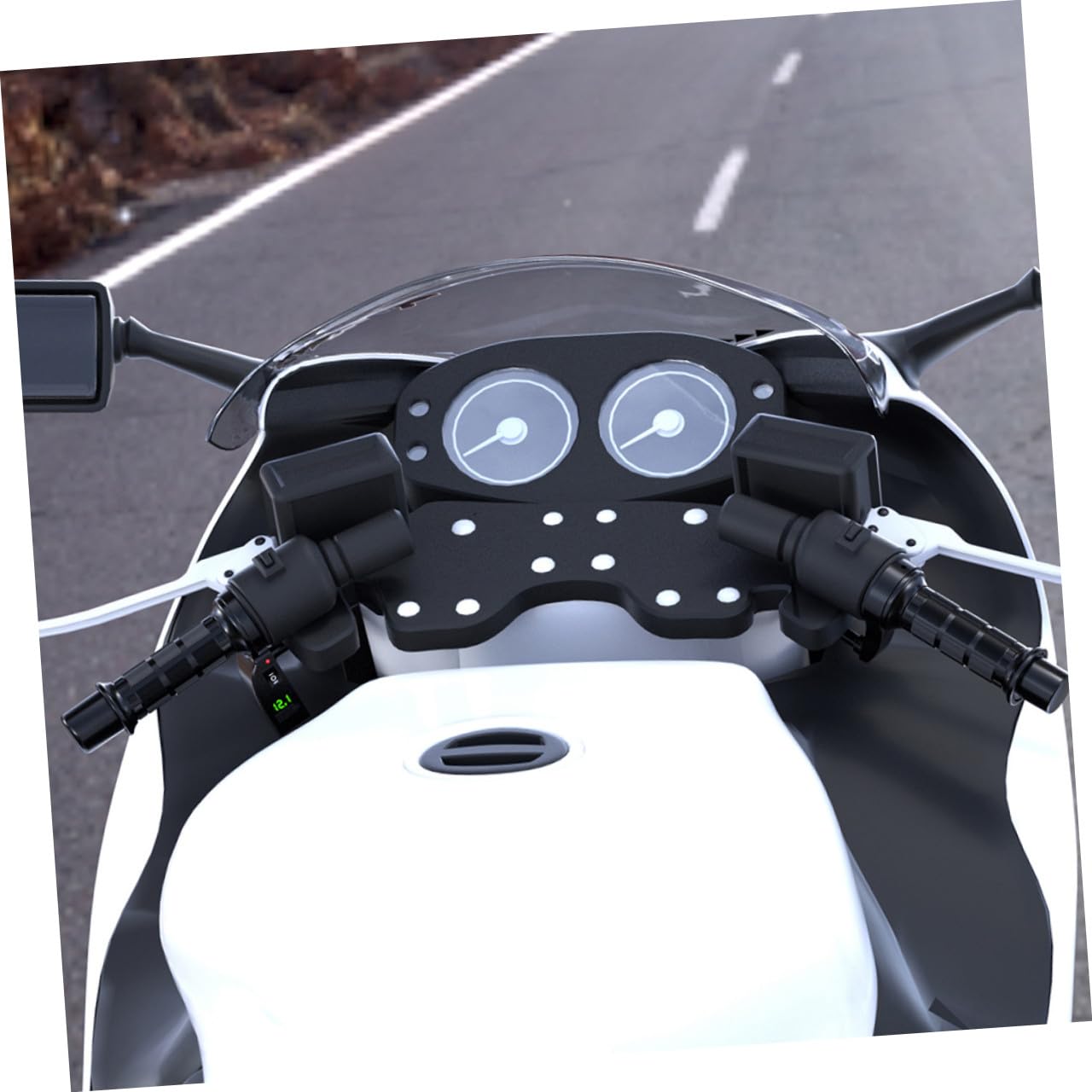 Ciieeo Cubiertas Calefactables Instalación y Calentamiento Rápido Pantalla Digital para Manillar de Motocicleta para Atv y Motos de Tres Ruedas