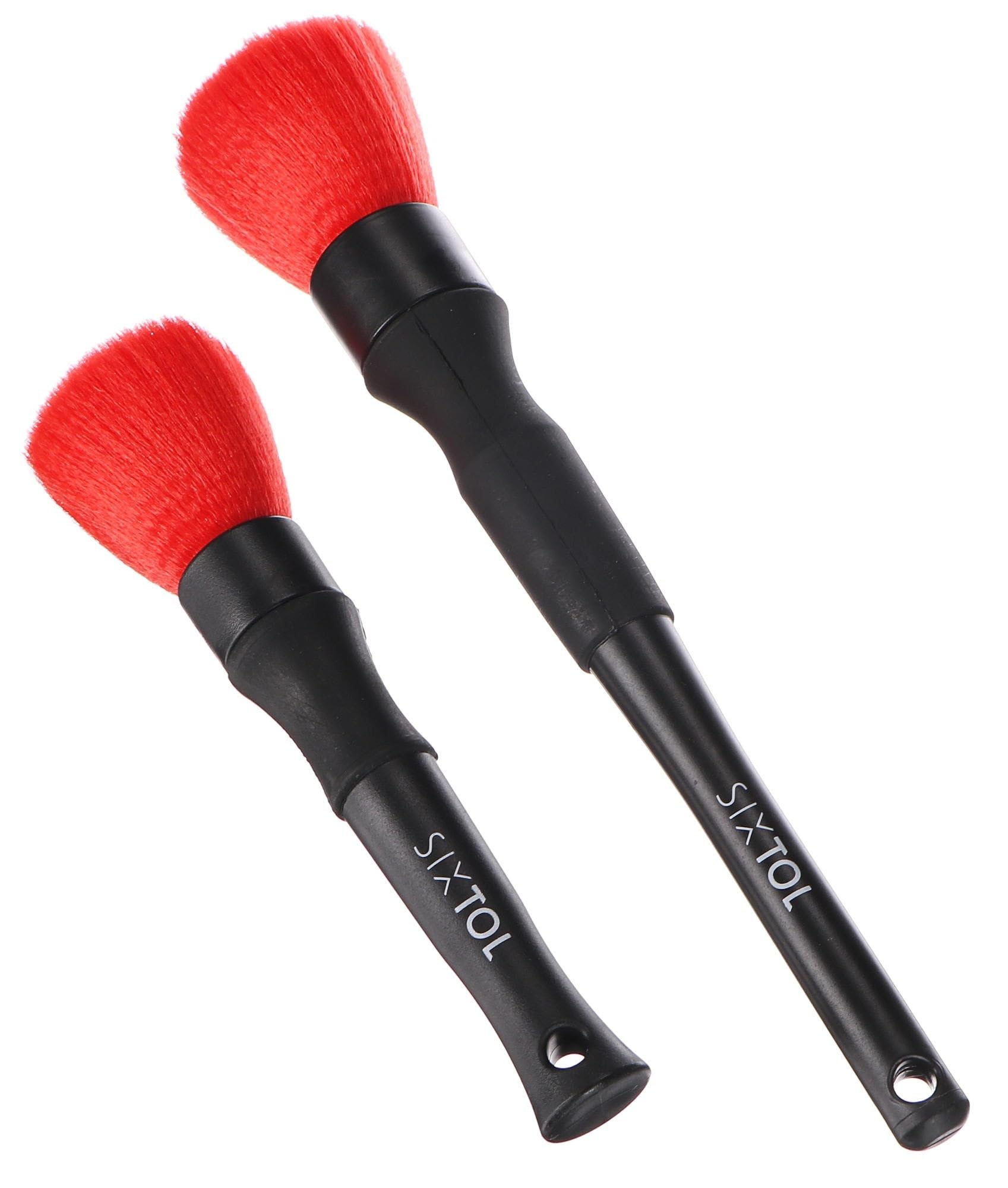 SIXTOL CAR DETAILING BRUSH 2 BASIC | Car Cleaning Brushes 2pcs | Interior & Exterior Detail Brushes
