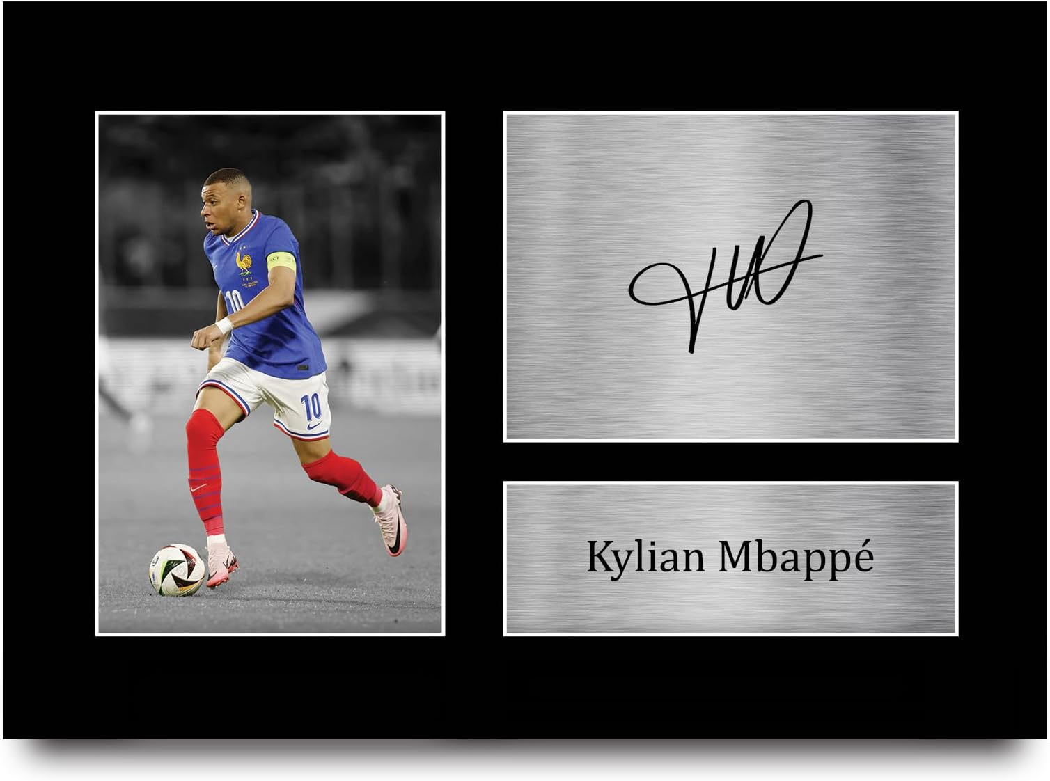HWC Trading A4 Kylian Mbappe France Gifts Printed Signed Autograph Picture for Fans and Supporters - A4