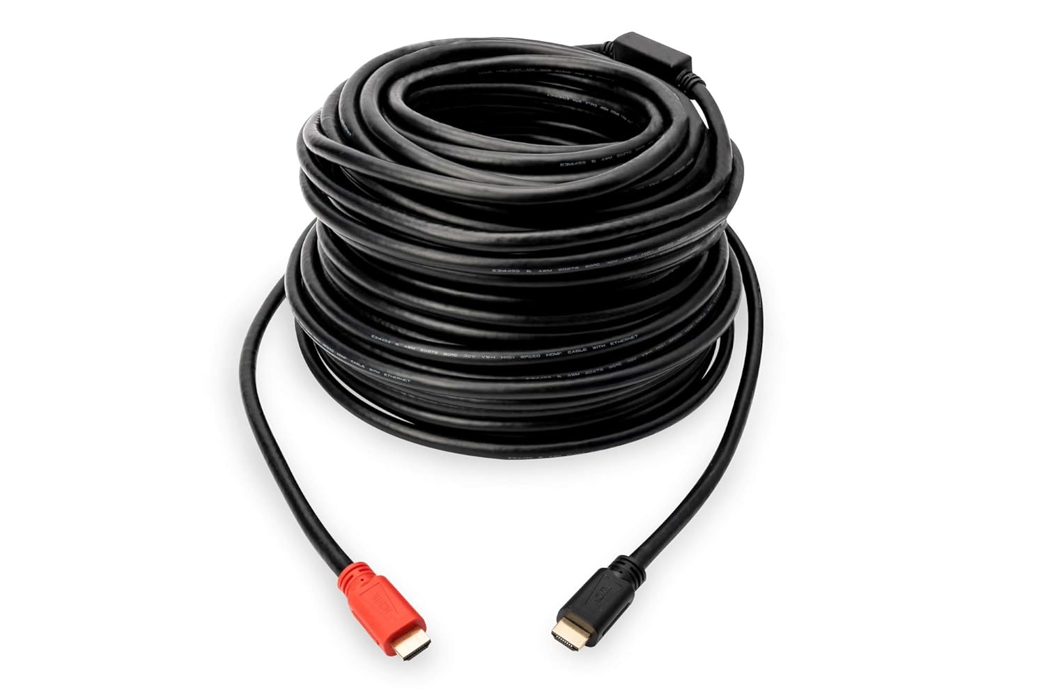 DIGITUS Assmann 20m Male to Male HDMI High Speed with Ethernet Connection Cable with Amplifier - Black