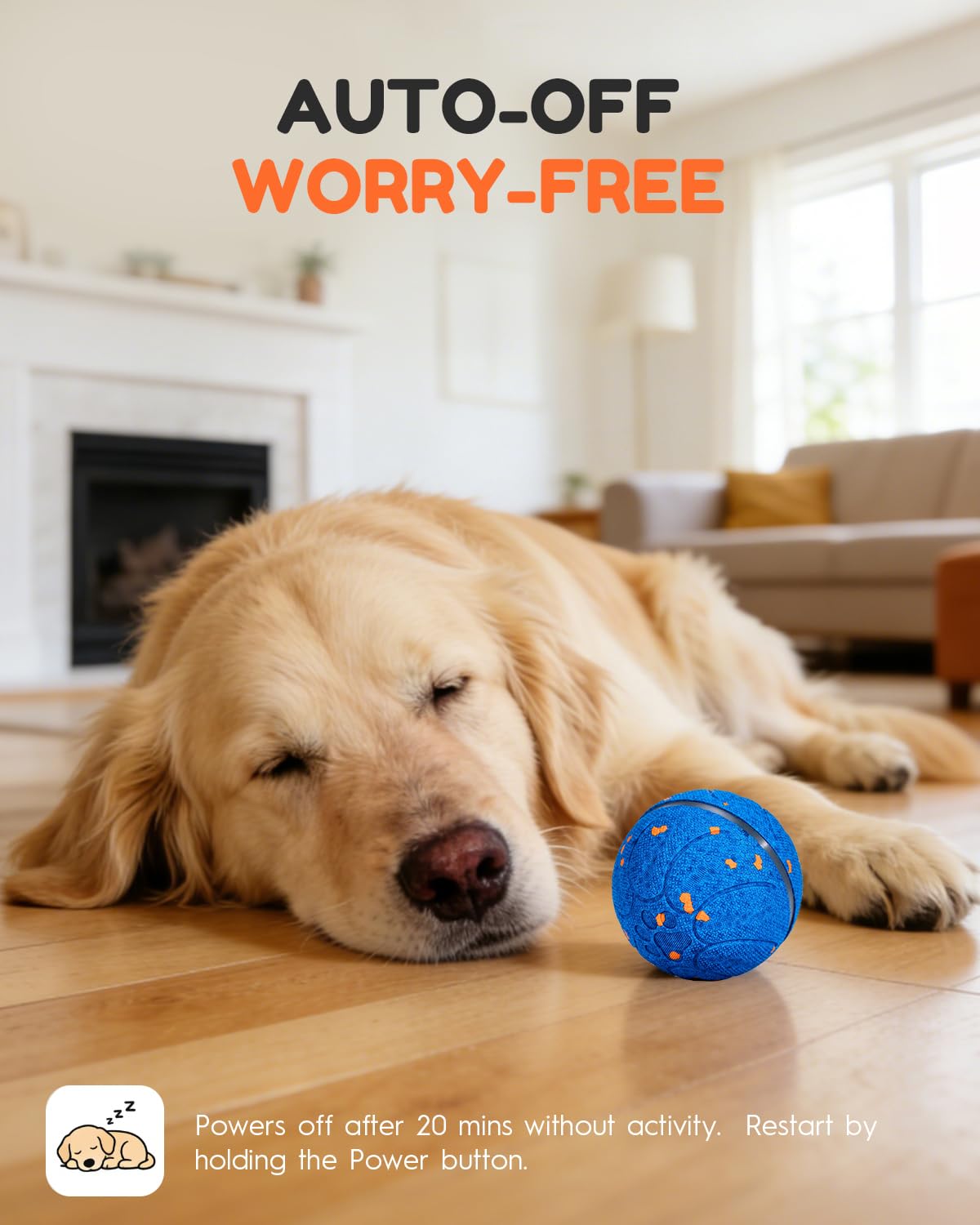 osou Jouets interactifs intelligents pour chien, balle automatique à mouvement et rebondissement pour chiens de taille moyenne et grande, E-TPU durable et imperméable, avec mouvement irrégulier pour