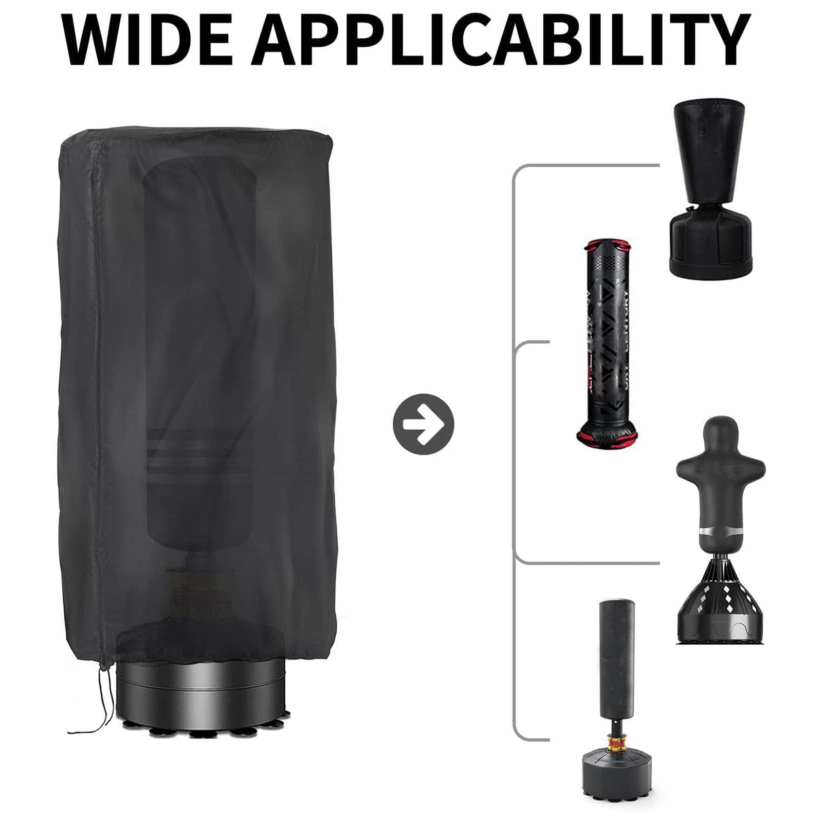 Copertura Per Sacco Da Boxe Onlyme - Impermeabile, Antipolvere, Per Interni Ed Esterni, Nero - Foto 7